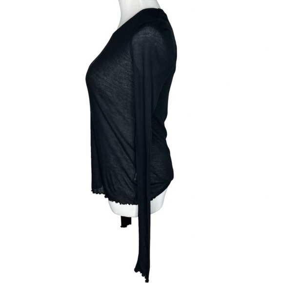 Majestic Filatures Paris Deluxe Teeshirt Size 1/XS Noir NWT Modal Cashmere Blend - Picture 3 of 8